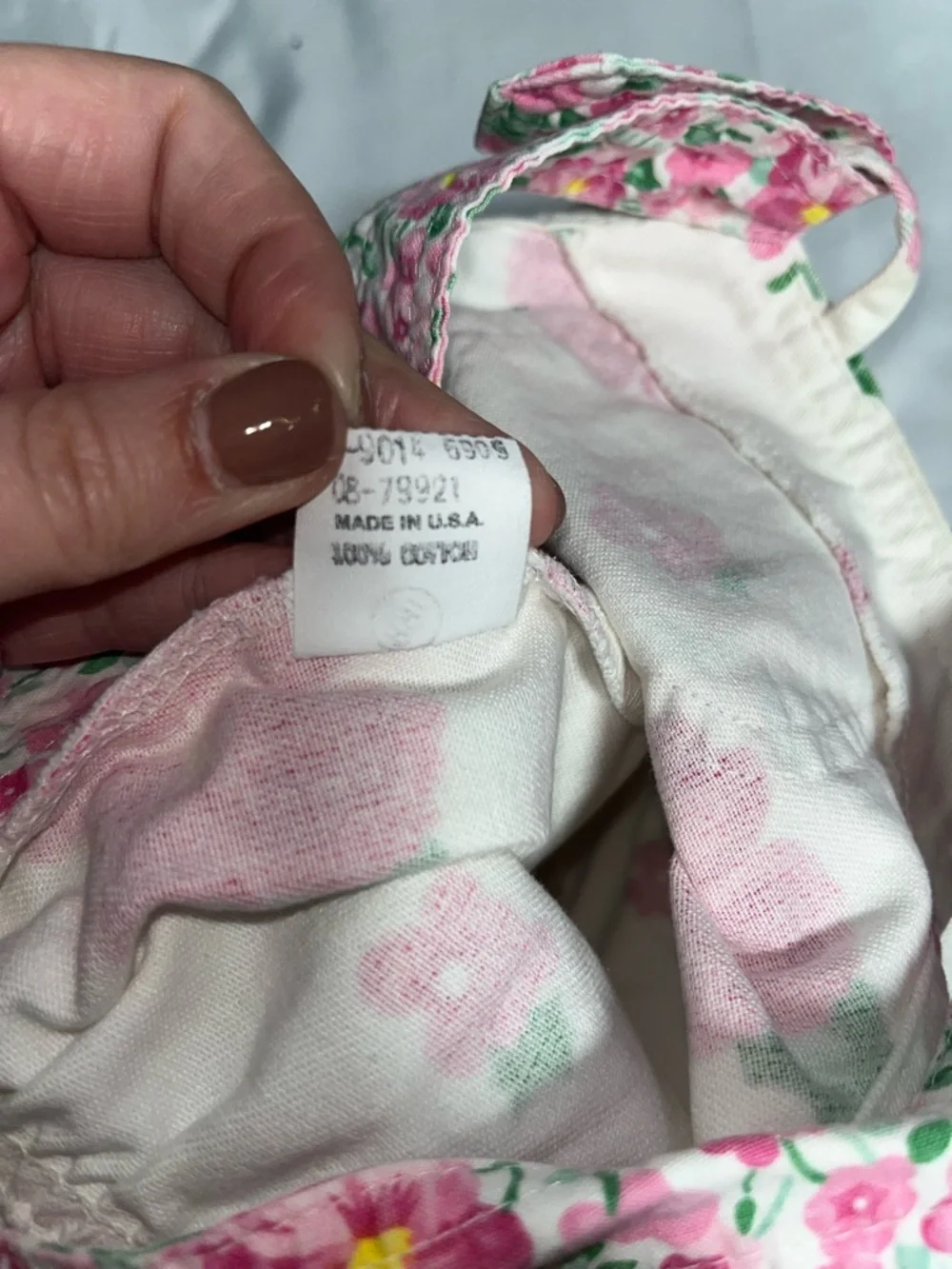 Vintage Oshkosh B’gosh Floral Bubble Romper 3T White Pink Bow Rare